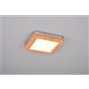 Trio Lighting Plafoniera Camillus LED quadrata effetto legno R62931035