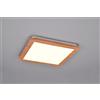 Trio Lighting Plafoniera Camillus LED quadrata effetto legno R62931835