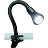 Trio Lighting FLEXO LAMPADA CON PINZA FLESSIBILE + SPOT NERA H.30CM 1 LUCE ATTACCO E14