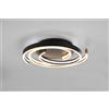 Trio Lighting CAYA PLAFONIERA LED 58W 6800lm, 2300+3000+4000K SPIRALE METALLO OTTONE E NERO DIMMERABILE CON INTERRUTTORE D. 50CM