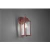 Trio Lighting OLONA APPLIQUE DA ESTERNO DOWN FUSIONE DI ALLUMINIO VERNICIATA EFFETTO RUGGINE CON DIFFUSORE VETRO TRASPARENTE IP23 H.29,5CM 1 LUCE ATTACCO E27
