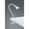 Trio Lighting VIPER LAMPADA DA STUDIO LED 3W 400lm, 3000K FLESSIBILE CON PINZA BIANCA H. 35CM