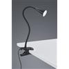 Trio Lighting VIPER LAMPADA DA STUDIO LED 3W 400lm, 3000K FLESSIBILE CON PINZA NERA H. 35CM