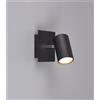 Trio Lighting MARLEY SPOT CILINDRO METALLO NERO L. 15CM ATTACCO GU10