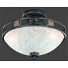 Trio Lighting QUINTA PLAFONIERA CLASSICA RUGGINE CM42 3 LUCI ATTACCO E27