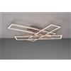 Trio Lighting CORSO PLAFONIERA LED 36W 4600lm, 2700 - 6000K 3 RETTANGOLI METALLO ACCIAIO ORIENTABILI CON TELECOMANDO MULTIFUNZIONE L. 66CM DIMMERABILE
