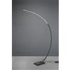 Trio Lighting BANGKOK PIANTANA LED AD ARCO NERO BASE MARMO NERO DIMMERABILE H. 180CM 3000K 2200LM 18W