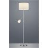 Trio Lighting HOTEL PIANTANA ACCIAIO CON LAMPADA DA LETTURA PARALUMI BIANCHI CON ACCENSIONI SEPARATE H. 170CM 2 LUCI ATTACCO E27 ED E14