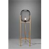 Trio Lighting Lampade da terra CALIMERO diffusore rete con struttura in legno naturale metallo nero R40561032