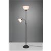 Trio Lighting COUNTRY PIANTANA CON LAMPADA LETTURA ANTIC CURVA+VE H.184CM 2 LUCI ATTACCO E14-E27