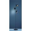 Trio Lighting DAKOTA PIANTANA METALLO NERO E ORO CON 3 DIFFUSORI ORIENTABILI COM DIMMER INTEGRATO H. 155CM ATTACCO G9
