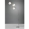 Trio Lighting DAVOS PIANTANA METALLO CROMATO 3 PARALUMI BIANCO E GRIGIO H. 185CM 3 LUCI ATTACCO E14