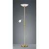 Trio Lighting GERRY PIANTANA CON LAMPADA DA LETTURA METALLO OTTONE OPACO CON DIFFUSORI VETRO BIANCO H. 180CM 2 LUCI ATTACCO E27 E E14