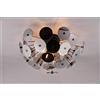 Trio Lighting DISCALGO PLAFONIERA SFERA TONDI METALLO NERO CROMATO D. 54CM 3 LUCI ATTACCO E14