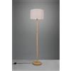 Trio Lighting KORBA PIANTANA BASE LEGNO NATURALE CON PARALUME BIANCO H. 162CM 1 LUCE ATTACCO E27