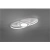 Trio Lighting GALAXY PLAFONIERA LED 28W · 1x 3400lm, 3000K DOPPIA ELLISSE ALLUMINIO CON LUCE CENTRALE E REGOLAZIONE INTENSITA' CON INTERRUTTORE L.57CM