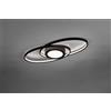 Trio Lighting GALAXY PLAFONIERA LED 28W 3400lm, 3000K DOPPIA ELLISSE ANTRACITE CON LUCE CENTRALE E REGOLAZIONE INTENSITA' CON INTERRUTTORE L.57CM