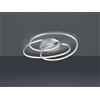 Trio Lighting GALE PLAFONIERA LED 38,5W 5000lm, 3000K ACCIAIO SATINATO CERCHI CONCENTRICI CON REGOLAZIONE INTENSITA' CON INTERRUTTORE D.60CM