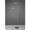 Trio Lighting BARRIE PIANTANA LED CON LAMPADA DA LETTURA OTTONE SATINATO DIMMERABILE H. 180CM 2700+4000K 3700LM 32W