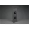 Trio Lighting COLONNINA 4 PRESE SCHUKO DA ESTERNO FUSIONE ALLUMINIO ANTRACITE IP44 H.40CM