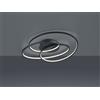 Trio Lighting GALE PLAFONIERA LED 38,5W 5000lm, 3000K NERA CERCHI CONCENTRICI CON REGOLAZIONE INTENSITA' CON INTERRUTTORE D.60CM