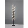 Trio Lighting SEQUENCE PIANTANA LED 32W 4000lm, 2300+3000+4000K SPIRALE METALLO OTTONE E NERO CON REGOLAZIONE INTENSITA' E TEMPERATURA DI COLORE DELLA LUCE CON INTERRUTTORE TOUCH H. 150CM