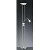 Trio Lighting SANTOII LAMPADA DA TERRA LED 19,2W 1800lm - 4,8W 450lm, 3000K COPPA VETRO 2 LUCI ACCIAIO H.180