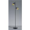 Trio Lighting NINA PIANTANA ATTACCO E14 DIFFUSORI METALLO NERO + ORO H.144CM 2 LUCI