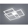 Trio Lighting HYDRA PLAFONIERA LED 38W 4400lm, 4000K BIANCA TRIPLO QUADRATO + LUCE CENTRALE DIMMERABILE CON INTERRUTTORE L. 65,6X65,6CM