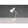 Trio Lighting ENZO LAMPADA DA TAVOLO DIFFUSORE DOPPIO CONO METALLO BIANCO H. 50CM 1 LUCE ATTACCO E27