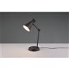 Trio Lighting ENZO LAMPADA DA TAVOLO DIFFUSORE DOPPIO CONO METALLO NERO H. 50CM 1 LUCE ATTACCO E27
