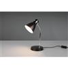 Trio Lighting HARVEY LAMPADA DA STUDIO DA TAVOLO METALLO NERO E CROMATO FLESSIBILE H. 33CM 1 LUCE ATTACCO E27