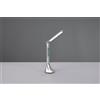 Trio Lighting PATTY LAMPADA DA STUDIO LED 4W 380lm, 4000K ALLUMINIO RICARICABILE CON ORA, DATA E SVEGLIA ACCENSIONE TOUCH H. 34CM
