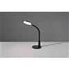 Trio Lighting SALLY LAMPADA DA STUDIO LED 8,4W 830lm, 4000K NERA FLESSIBILE CON CONTROLLO TOUCH MULTIFUNZIONE E TIMER H. 36CM