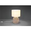 Trio Lighting RIKE LAMPADA DA TAVOLO IN RATTAN EFFETTO NATURALE CON PARALUME BIANCO H. 38CM 1 LUCE ATTACCO E27