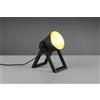 Trio Lighting MARC LAMPADA DA TAVOLO CON PIEDI DI LEGNO DIFFUSORE METALLO NERO E ORO H. 21CM 1 LUCE ATTACO E27