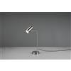 Trio Lighting MARLEY LAMPADA DA TAVOLO SPOT CILINDRO ACCIAIO H. 45CM 1 LUCE ATTACCO GU10