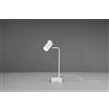 Trio Lighting MARLEY LAMPADA DA TAVOLO SPOT CILINDRO BIANCA H. 45CM 1 LUCE ATTACCO GU10