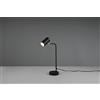 Trio Lighting MARLEY LAMPADA DA TAVOLO SPOT CILINDRO NERA H. 45CM 1 LUCE ATTACCO GU10