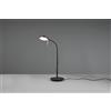 Trio Lighting MONZA LAMPADA DA STUDIO LED 12W 1400lm, 2300+3000+4000K CON 2 SNODI FLESSIBILI NERO E CROMO DIMMERABILE H.57CM