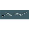 Trio Lighting INDIRA PLAFONIERA-APPLIQUE ANCHE RETRO-ILLUMINATA CON 5 BACCHETTE ORIENTABILI NERE L. 245CM LED 25W 3000lm, 3000K DIMMERABILE