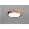 Trio Lighting JANO PLAFONIERA LED 20W 2400lm, 3000K ROTONDA BORDO NERO E LEGNO NATURALE CON FUNZIONE DI REGOLAZIONE INTENSITA' CON NORMALE INTERRUTTORE A PARETE D. 31,5CM