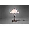 Trio Lighting RUSTICA LAMPADA DA TAVOLO METALLO RUGGINE CON DIFFUSORE VETRO BIANCO H. 50CM 2 LUCI ATTACCO E14