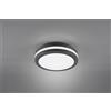 Trio Lighting KENDAL PLAFONIERA LED 11W 1180lm, 3000K DA ESTERNO METACRILATO NERO D. 30CM IP55