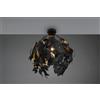 Trio Lighting LEAVY PLAFONIERA FOGLIE LAVABILI NERO E ORO D. 38CM 1 LUCE ATTACCO E27