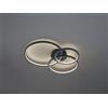 Trio Lighting AARON PLAFONIERA LED ANTRACITE 3 ANELLI CON TECNOLOGIA WIZ MULTIFUNZIONE D. 80CM 3000-6000K 4200LM 36W DIMMERABILE