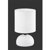Trio Lighting LUCI LAMPADA DA TAVOLO BASE CERAMICA MEZZA SFERA BIANCA PARALUME BIANCO H. 23CM D. 14CM 1 LUCE ATTACCO E14