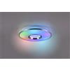 Trio Lighting REALTA PLAFONIERA LED 21W-3W 2200lm, 2700 - 6500K BIANCA EFFETTO CIELO STELLATO CON BORDATURE ALLUMINIO CON FUNZIONE RGB EFFETTO RAINBOW CON TELECOMANDO MULTIFUNZIONE D. 40CM DIMMERABILE