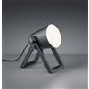 Trio Lighting MARC LAMPADA DA TAVOLO CON PIEDI DI LEGNO NERO H. 21CM 1 LUCE ATTACCO E27