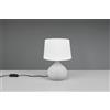 Trio Lighting MARTIN LAMPADA DA TAVOLO BASE CERAMICA PERA SFERA CAPPUCCINO PARALUME BIANCO H. 29CM D. 20CM 1 LUCE ATTACCO E14